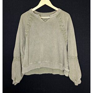 💙 Aerie Slouchy Oversized Distressed Sweatshirt Size M/L Cozy Comfy Streetwear